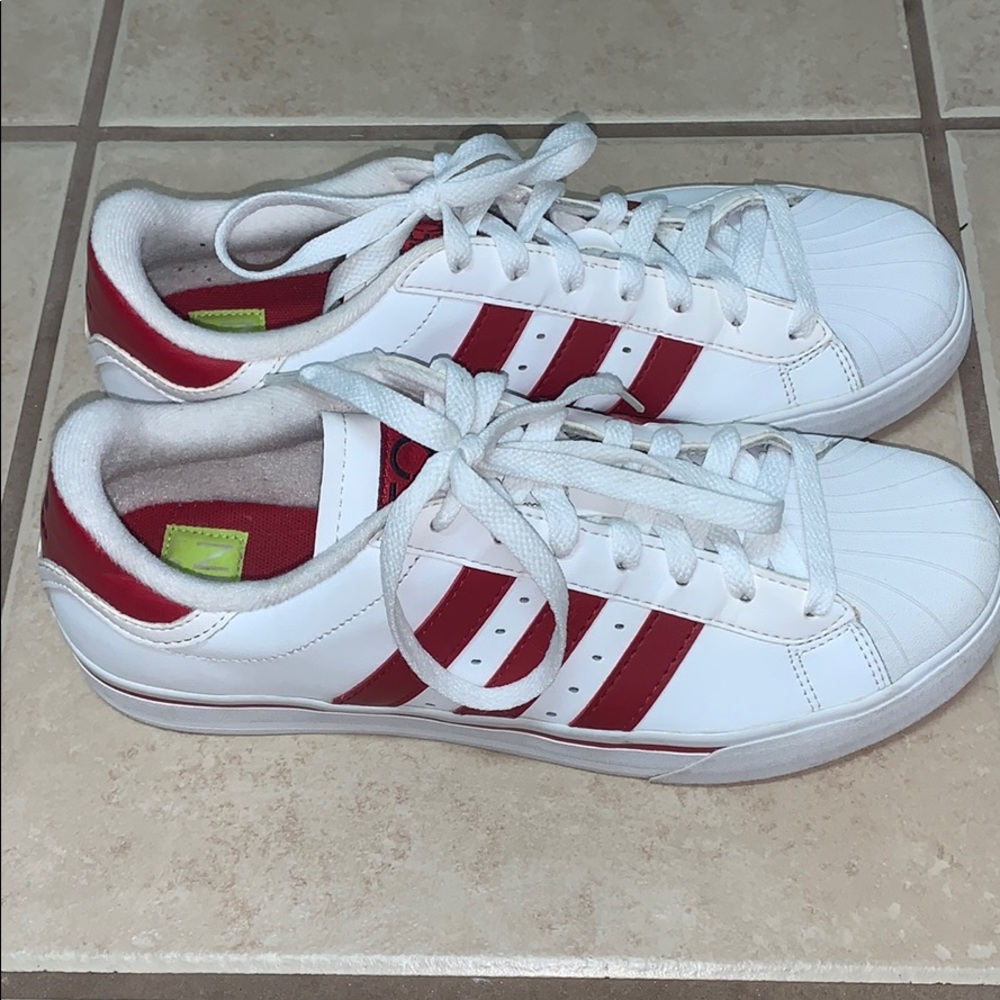 Adidas Red Striped Sneakers